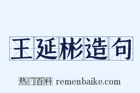 王延彬造句是什么意思的图片
